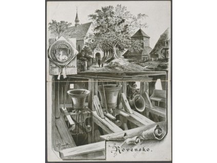 58 - Semilsko, Rovensko, Chrám sv. Václava v Týně nad Rovenskem u Trosek, cca 1925