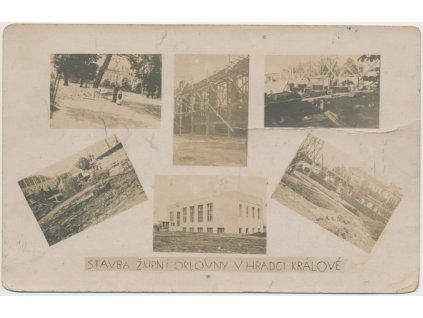 19 - Hradec Králové, 6 - ti záběr, stavba Župní Orlovny...