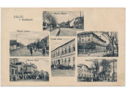 37 - Mostecko, Záluží, 6 - ti záběr dominant zaniklé obce, cca 1922