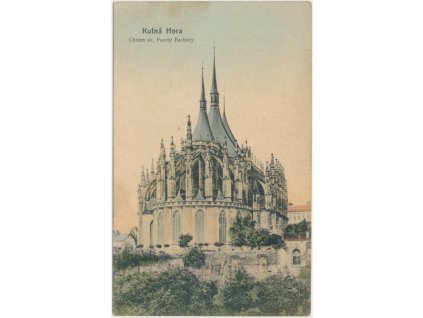 31 - Kutná Hora, partie před Velechrámem sv. Panny Barbory, ca 1912