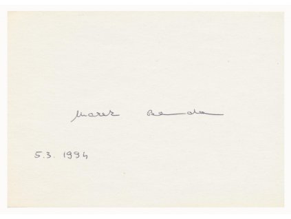 Benda Marek (1968), český politik, karta s podpisem