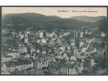 25 - Karlovy Vary (Karlsbad), pohled z Jelenního skoku, nakl. Fritz, cca 1920