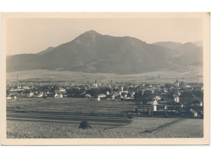 Slovensko, Liptovský Mikuláš, celkový pohled na město, Grafo Čuda,1930