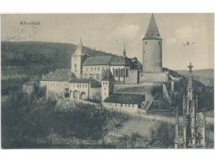 55 - Rakovnicko, Křivoklát, celkový pohled na hrad, cca 1914