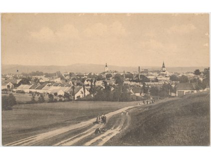 70 - Orlickoústecko, Lanškroun, celkový pohled na město, cca 1918