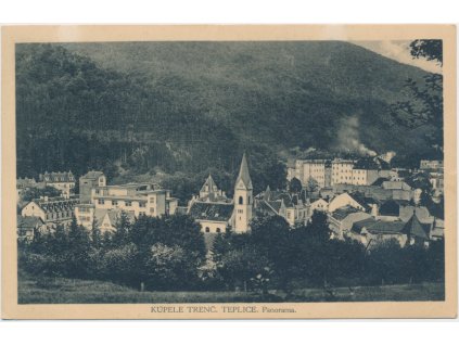 Slovensko, Trenčianské Teplice, Panorama města, cca 1931