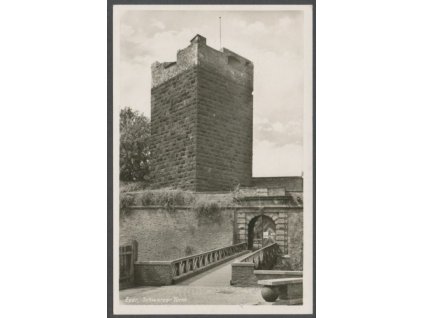 08 - Cheb (Eger), Černá věž (Schwarzer Turm), nakl. Weber & Co., cca 1940