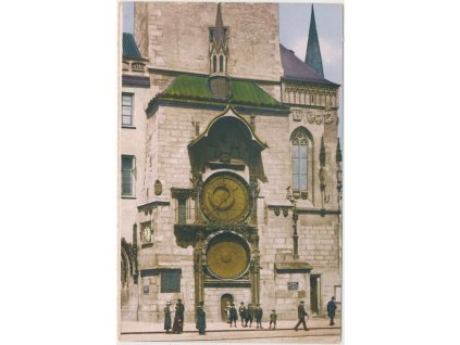 49 - Praha, oživená partie před Staroměstským orlojem