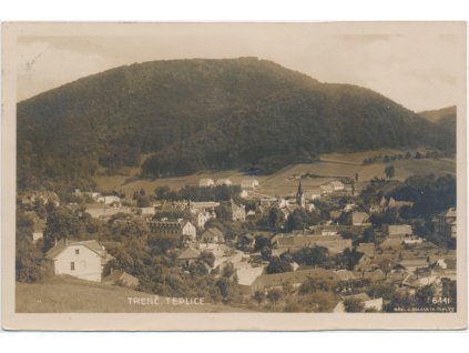 Slovensko, Trenčianské Teplice, celkový pohled na město, ca 1937