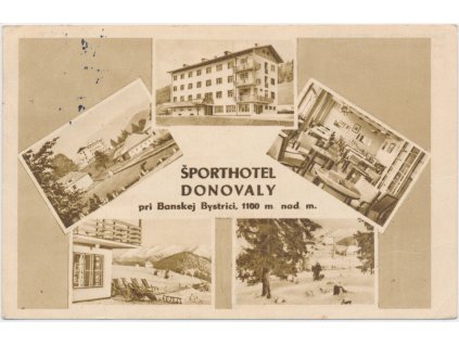 Slovensko, Banská Bystrica, Športhotel Donovaly, 5-ti záběr hotelu, 1946