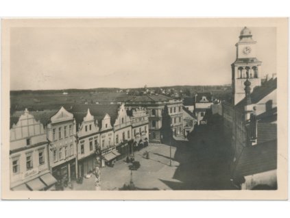 24 - Jindřichohradecko, Třeboň, pohled na náměstí, cca 1946