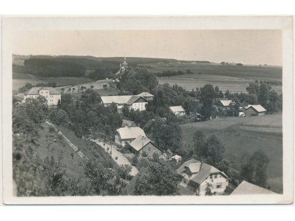 57 - Rychnovsko, Javornice, pohled na část obce, cca 1936