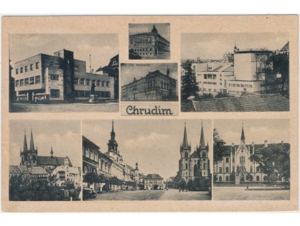 10 - Chrudim, 7 - mi záběr dominant města, cca 1944