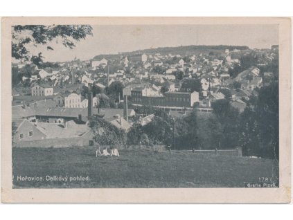 02 - Berounsko, Hořovice, celkový pohled na město, Grafie Plzeň, 1943