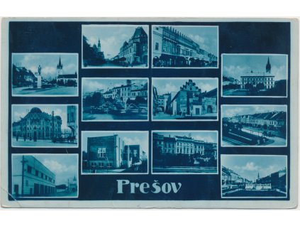 Slovensko, Prešov, 12 - ti záběr dominant města, cca 1938