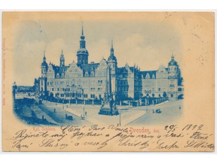 Německo, Drážďany, Dresden, Kgl. Schloss, cca 1899