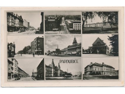 44 - Pardubice, 6 - ti záběr dominant města, Grafo Čuda, cca 1943