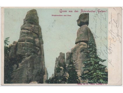 66 - Trutnovsko, Adršpašsko-teplické skály, skalní útvar, cca 1903