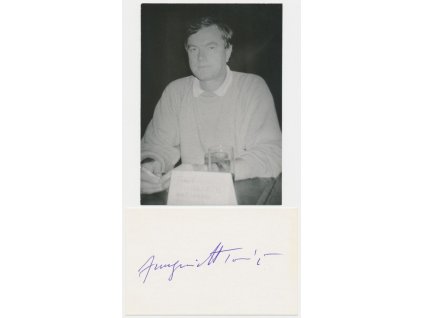 Jungwirth Tomáš (1942 - 1998), atlet a novinář, foto a vlast. podpis