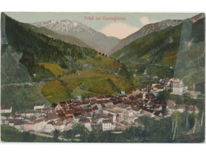 Slovinsko, Tržič na Gorenjskem, celkový pohled, cca 1908