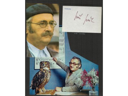 Sovák Jiří (1920-2000), český herec, sběratelský list o velikosti A4