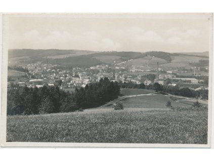 38 - Náchodsko, Hronov, celkový pohled, Grafo Čuda, cca 1945