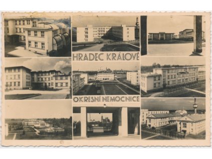 19 - Hradec Králové, 9 - ti záběr okresní nemocnice, Grafo Čuda, 1936