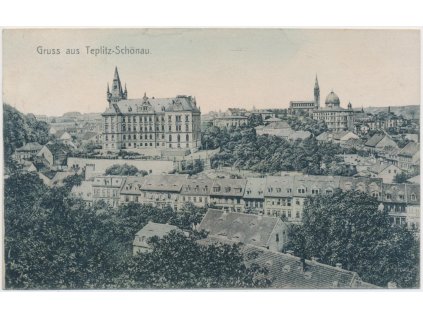 65 - Teplice, celkový pohled na město, cca 1910