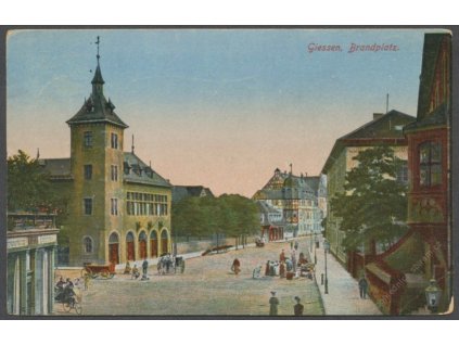 Germany, Hesse, Giessen, Brand square, publ. Blümlein & Co., cca 1942