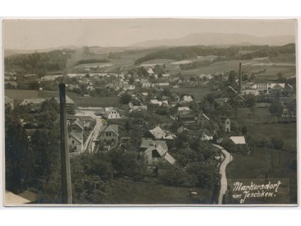 32 - Liberecko, Markvartice pod Ještědem, celkový pohled, cca 1932