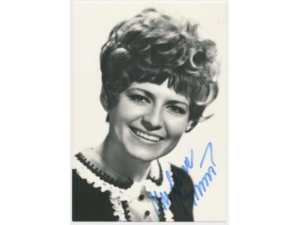 Vostřáková Milena (1934-2011), televizní hlasatelka, foto s podpisem