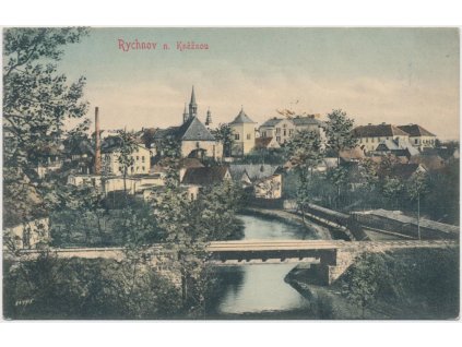 57 - Rychnov nad Kněžnou, celkový pohled na město, cca 1909