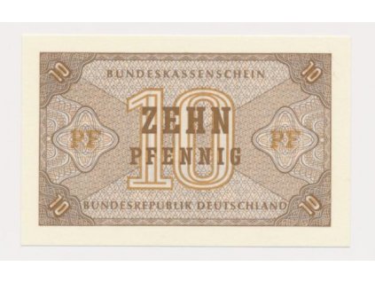 Německo 10 Pfennig, ND(1967), Bundeskassenschein - náhradní emise