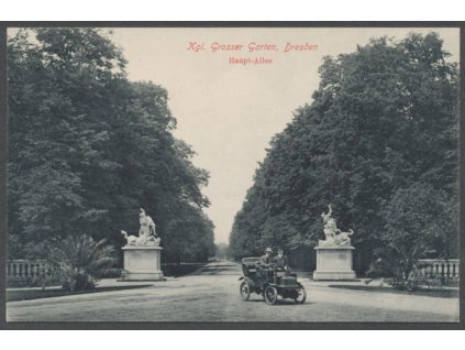 Germany, Dresden, Great Garden, main avenue, publ. Engler, cca 1908