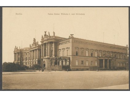 Germany, Berlin, Kaiser Wilhelm palace with library, publ. Saalfeld, cca 1906