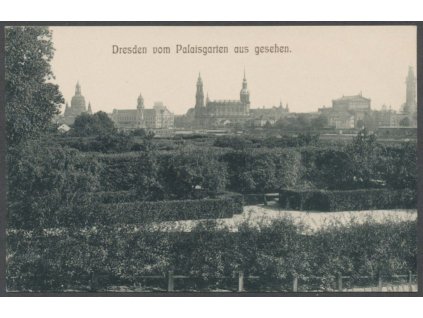 Germany, Dresden, overview from palace gardens, publ. Köhler, cca 1908