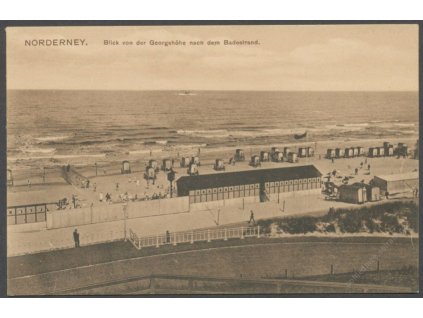 Germany, Lower Saxony, Norderney, view at a sea, publ. Glaser, cca 1908