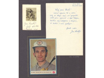 Kunšta Jan, golfista, sběratelský list s vlastnoručním podpisem