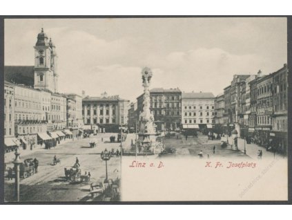 Austria, Upper Austria, Linz, K. Fr. Josef square, publ. Schleich, cca 1908