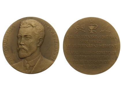 ČSSR, AE medaile A.V. Dědulin, 1975, bronz, medailér Kovačič, stav 1/1