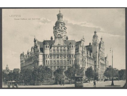 Germany, Saxony, Leipzig, New town hall from south-west side, publ. Trinks, cca 1906