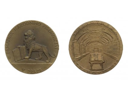 cssr ae medaile pamatnik narodniho pisemnictvi v praze 1959 bronz 110578525