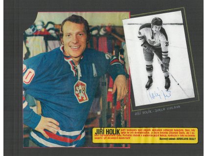 Holík Jiří (1944), hokejista, sběratel. list s vlastnoručním podpisem