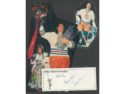 Pospíšil František (1944), hokejista, sběratelský list s vl. podpisem