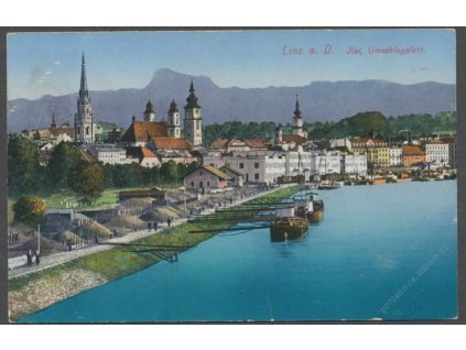 Austria, Upper Austria, Linz, quay, platform handling, cca 1910
