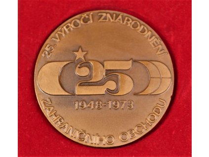 ČSSR, AE plaketa Znárodnění zahraničního obchodu, 1973, krabička