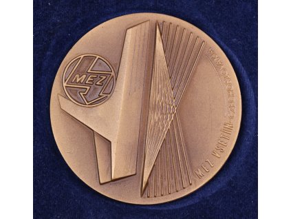 ČSSR, AE plaketa MEZ Vsetín, 1985, krabička, stav 1/1