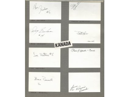 Hokej Kanada, Buchanan R., Davidson R., Watters J., Pearsall, podpisy