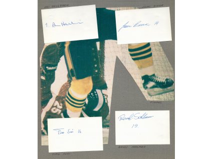 Hokej, Finsko, Susi T., Hellgren A., Rinne J., Sohlman R., podpisy