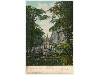 04 - Brno, pohled na Františkov proti Eliščině tř. s protest. kostelem,1908